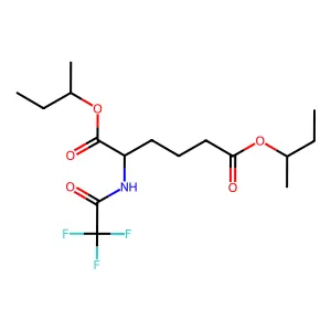 Hexanedioic acid, 2-[(trifluoroacetyl)amino]-, bis(1-methylpropyl) ester structure