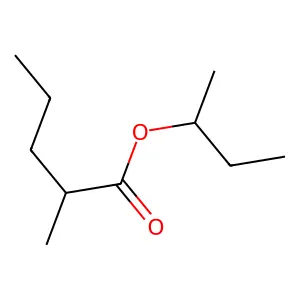 Pentanoic acid, 2-methyl-, 1-methylpropyl ester structure