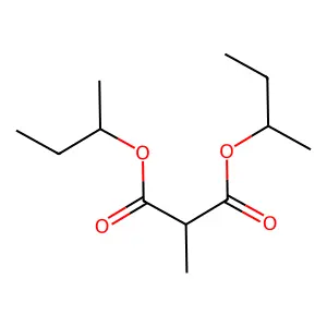 Propanedioic acid, methyl-, bis(1-methylpropyl) ester structure