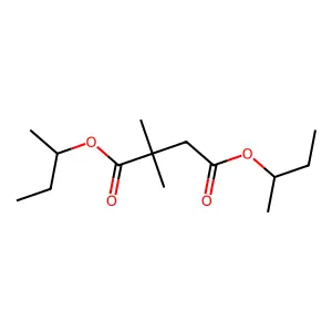 Butanedioic acid, 2,2-dimethyl-, bis(1-methylpropyl) ester structure