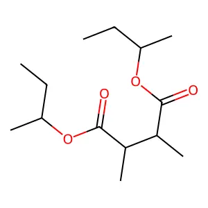 Butanedioic acid, 2,3-dimethyl-, bis(1-methylpropyl) ester structure