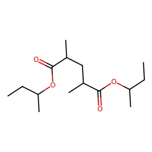 Pentanedioic acid, 2,4-dimethyl-, bis(1-methylpropyl) ester structure