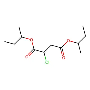 Butanedioic acid, chloro-, bis(1-methylpropyl) ester structure