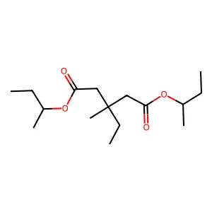 Pentanedioic acid, 3-ethyl-3-methyl-, bis(1-methylpropyl) ester structure