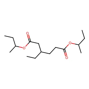 Hexanedioic acid, 3-ethyl-, bis(1-methylpropyl) ester structure