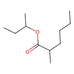 Hexanoic acid, 2-methyl-, 1-methylpropyl ester structure
