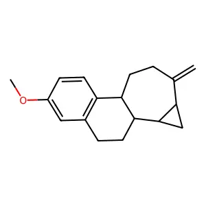 1,1a,1b,2,3,7b,8,9,10,10a-Decahydro-5-methoxy-10-methylenecyclopropa[3,4]cyclohepta[1,2-a]naphthalene structure
