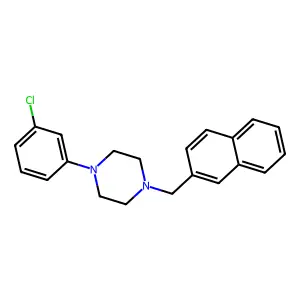 Piperazine, 1-(3-chlorophenyl)-4-(2-naphthalenylmethyl)- structure