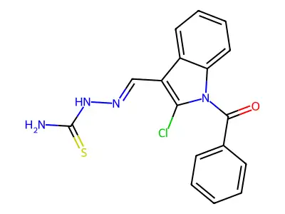 [(1-Benzoyl-2-chloroindol-3-yl)methylideneamino]thiourea structure