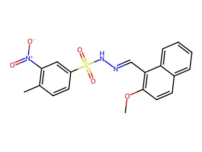 N'-[(2-Methoxynaphthalen-1-yl)methylidene]-4-methyl-3-nitrobenzene-1-sulfonohydrazide structure