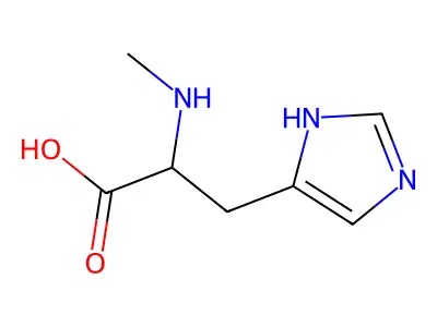3-(1H-imidazol-5-yl)-2-(methylamino)propanoic acid structure