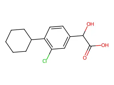 3-Chloro-4-cyclohexylphenylglycolic acid structure