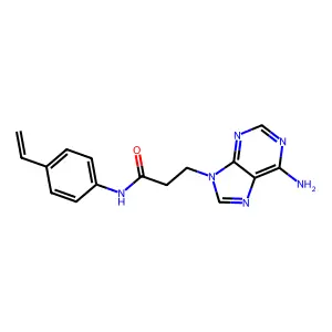 3-(6-Amino-9H-purin-9-yl)-N-(4-ethenylphenyl)propanamide structure