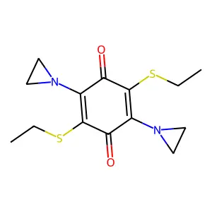 2,5-Bis(aziridin-1-yl)-3,6-bis(ethylsulfanyl)cyclohexa-2,5-diene-1,4-dione structure