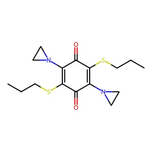 2,5-Bis(aziridin-1-yl)-3,6-bis(propylsulfanyl)cyclohexa-2,5-diene-1,4-dione structure