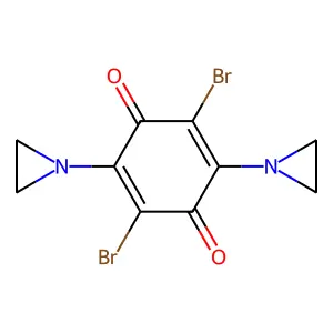 2,5-Bis(aziridin-1-yl)-3,6-dibromocyclohexa-2,5-diene-1,4-dione structure