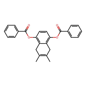 (4-Benzoyloxy-6,7-dimethyl-5,8-dihydronaphthalen-1-yl) benzoate structure