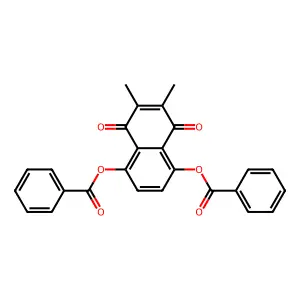 (4-Benzoyloxy-6,7-dimethyl-5,8-dioxonaphthalen-1-yl) benzoate structure
