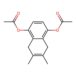 Acetic acid (4-acetyloxy-6,7-dimethyl-5,8-dihydronaphthalen-1-yl) ester structure