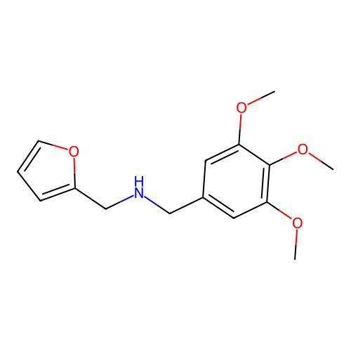 Furan-2-ylmethyl-(3,4,5-trimethoxy-benzyl)-amine structure