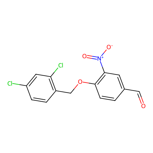Benzaldehyde, 4-[(2,4-dichlorophenyl)methoxy]-3-nitro- structure