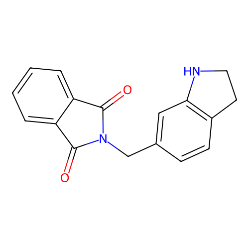 2-(2,3-dihydro-1H-indol-6-ylmethyl)-1H-isoindole-1,3(2H)-dione structure