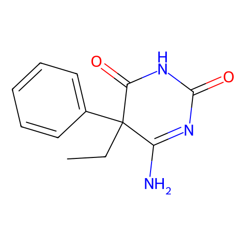 6-Amino-5-ethyl-5-phenyl-2,4(3H,5H)-pyrimidinedione structure