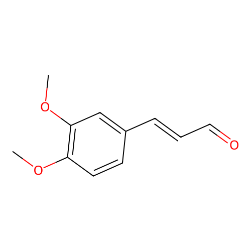 (2E)-3-(3,4-dimethoxyphenyl)prop-2-enal structure