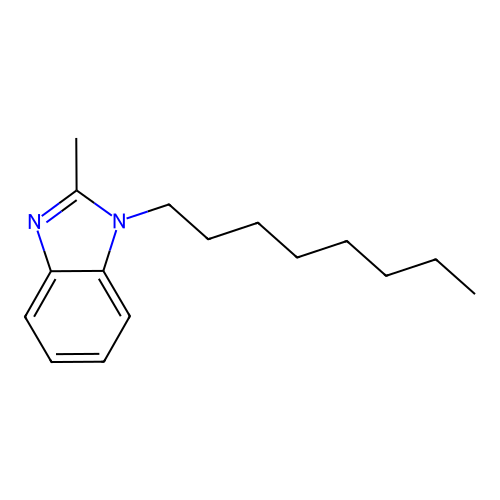 2-methyl-1-octyl-1H-benzimidazole structure
