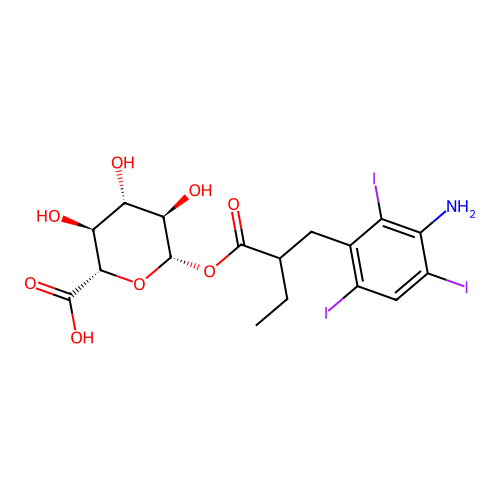Iopanoate glucuronide structure