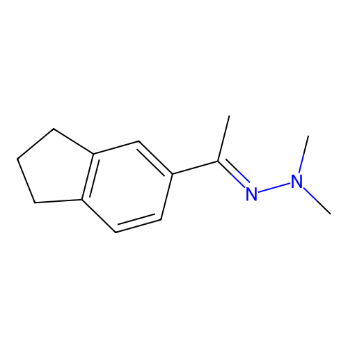 N-[(E)-1-(2,3-dihydro-1H-inden-5-yl)ethylideneamino]-N-methylmethanamine structure