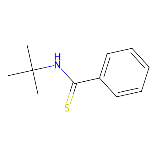 Benzenecarbothioamide, N-(1,1-dimethylethyl)- structure