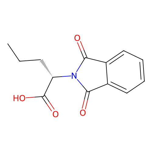 (2S)-2-(1,3-dioxo-1,3-dihydro-2H-isoindol-2-yl)pentanoic acid structure