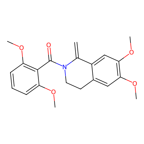 (6,7-dimethoxy-1-methylene-3,4-dihydroisoquinolin-2(1H)-yl)(2,6-dimethoxyphenyl)methanone structure
