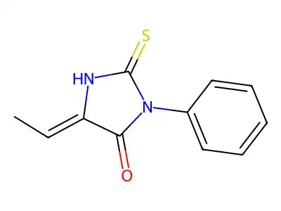 5-Ethylidene-3-phenyl-2-sulfanylideneimidazolidin-4-one structure
