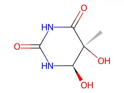 cis-5,6-Dihydroxythymine structure