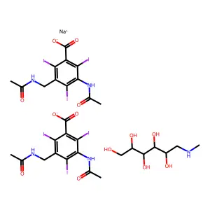 甲葡胺碘达胺钠 structure