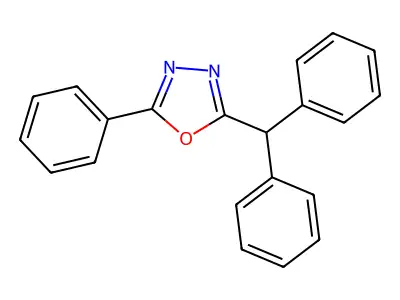 2-Benzhydryl-5-phenyl-1,3,4-oxadiazole structure