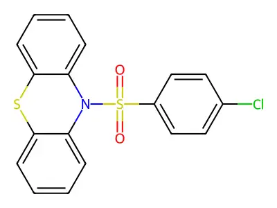 10H-Phenothiazine, 10-[(4-chlorophenyl)sulfonyl]- structure