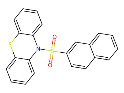 10H-Phenothiazine, 10-(2-naphthalenylsulfonyl)- structure