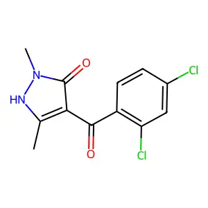 4-(2,4-Dichlorobenzoyl)-1,3-dimethyl-5-hydroxypyrazole structure