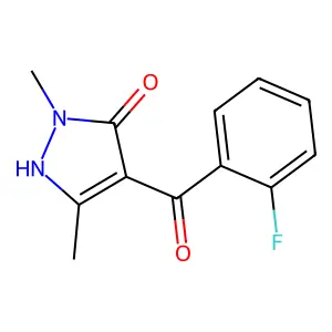 Methanone, (2-fluorophenyl)(5-hydroxy-1,3-dimethyl-1H-pyrazol-4-yl)- structure
