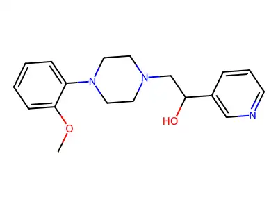 1-Piperazineethanol, 4-(o-methoxyphenyl)-alpha-(3-pyridyl)- structure