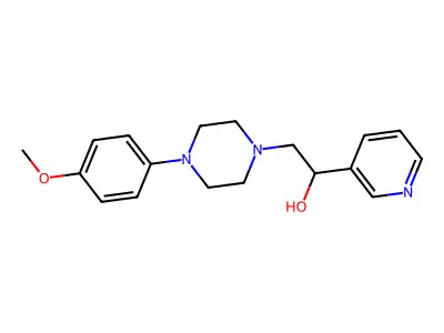 1-Piperazineethanol, 4-(p-methoxyphenyl)-alpha-(3-pyridyl)- structure