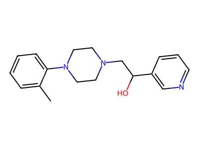 1-Piperazineethanol, alpha-(3-pyridyl)-4-(o-tolyl)- structure