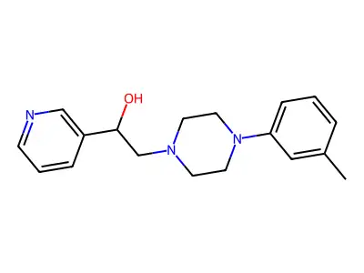1-Piperazineethanol, alpha-(3-pyridyl)-4-(m-tolyl)- structure