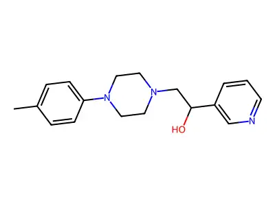 1-Piperazineethanol, alpha-(3-pyridyl)-4-(p-tolyl)- structure