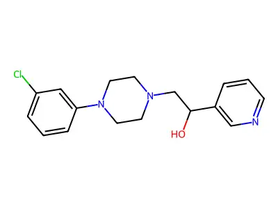 1-Piperazineethanol, 4-(m-chlorophenyl)-alpha-(3-pyridyl)- structure