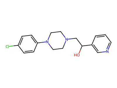 1-Piperazineethanol, 4-(p-chlorophenyl)-alpha-(3-pyridyl)- structure