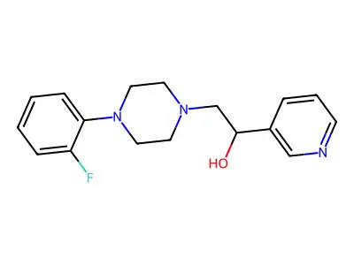1-Piperazineethanol, 4-(o-fluorophenyl)-alpha-(3-pyridyl)- structure